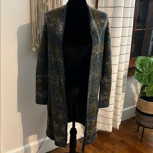 Gimmicks Blue and Green Open Front Sweater